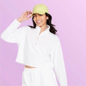 Stoney Clover Lane x Target Cropped White Sweatshirt Sweater Size 2x